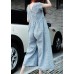 Beautiful plaid casual zippered jumpsuit pants Sewing trousers