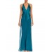 MORPHEW COLLECTION Lyons Blue Silk Bias Cut Slip Gown