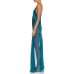 MORPHEW COLLECTION Lyons Blue Silk Bias Cut Slip Gown