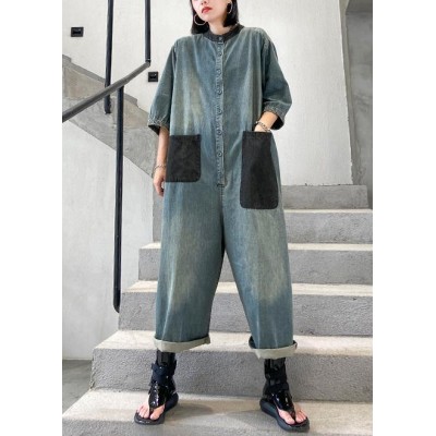 2021 new summer denim jumpsuit thin section fashion jumpsuit women