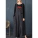 Beautiful Grey Asymmetrical Design Corduroy Cotton Sundress