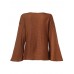 Women Autumn Knitted Bell Sleeve Casual Pullover Sweaters