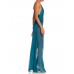 MORPHEW COLLECTION Lyons Blue Silk Bias Cut Slip Gown