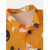 Halloween Cartoon Funny Print Short Sleeve Women Casual Shirts