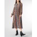 Tribal Pattern Long Sleeve Crew Neck Dress For Women