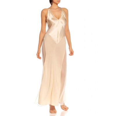 Morphew Collection Champagne Silk Bias Cut Slip Gown