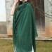 Female bib Korean wild long shawl wild green silk scarf